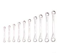 Dual Head Ring Wrench Set 6PC Metric Steel Mirror(10-piece Set) | Dual-ended design, two sizes per tool, metric 6-32mm, mirror finish, rust resistant steel