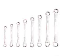 Dual Head Ring Wrench Set 6PC Metric Steel Mirror(8-piece Set)