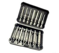 Dual-Head Screw Extractor Set, 13-Piece Broken Screw & Bolt Remover Tool for Stripped, Rusty, Seized Fasteners in Deep Holes, High-Strength Steel Construction with Compact Storage Case,A