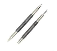 Dual Head Spring Nail Set Punch Tool 3500 PSI Hammerless Design Tips for Precise Nail Setting and Door Hinge Pin Removal on Wood, Metal and Glass Surfaces, 2 Pieces Carbon Steel Construction