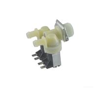 Dual Head Water Inlet Valve for Washing Machine, Electromagnetic Solenoid Replacement Part, Efficient Flow Control, Easy Install, Black and White