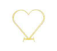 Dual Heart Gold Arch Stand Metal Frame - 6.8ft x 6.5ft Neel Blue Gold One Size