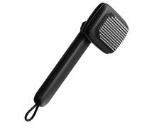 Dual-Height Adjustable Deshedding Tool - ABS Steel Brush With 150° Ergonomic Grip, One-Touch Hair Removal For Cats/Dogs, Shed Control For Home & Travel (black)