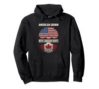 Dual Heritage American Grown Canadian Roots Cross-Border Pullover Hoodie