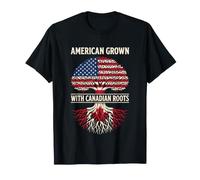 Dual Heritage American Grown Canadian Roots Cross-Border T-Shirt