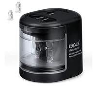 Dual Hole Pencil Sharpener with Safety Lock, USB & Battery Operated, Compatible with Most Pencils, for Office & School Use