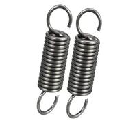 Dual Hook Tension Spring, Spring Steel, 2 Pcs, Wire Diameter 3mm, OD 20mm, Free Length 90mm