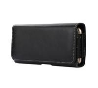 Dual Horizontal Belt Clip Holster 2 Cell Phone Pouch Case Holder for iPhone 16 Pro 15 14 13 12 11 Pro Max Samsung Galaxy S24 S23 S22 Plus S21 S20 FE A15 A54 Google Pixel 8a 7a 6a Pixel 9 8 7 6 (Black)