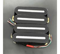 Dual Hot Rail Electric Guitar Humbucker Pickup N-10K/B-16K Double Coil Pickup Coil Splitting Ceramic Pickup Black(B+N)