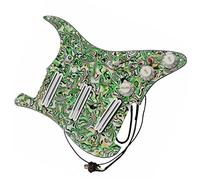 Dual Hot Rails Humbucker Pickup Multifunction Pre-Wired Green Pickguard White Pickup For For ST Guitar Guitar Replacement Parts