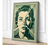 Dual Identity Vintage Canvas Wall Art Print 18x12 Inch (46 x 30 cm)