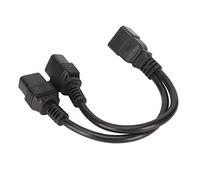 Dual IEC320 C19 To C20 Cord - Female To Male Universal Y Splitter Power Cable for Desk Lamp, LCD Monitor - 12.6 Inches Long, Reliable and Convenient Power