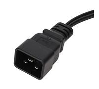 Dual IEC320 C7 to C20 Y Power Splitter Cable, 1 in 2 Out Universal Power Cord with Flame Retardant PVC, for LCD Monitor Desk Lamp Digital Camera Printer 12.6in