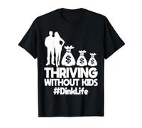 Dual Income No Kids Thriving Without Kids Dink Value Graphic T-Shirt, Men, Black, XL