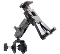 Dual Joint Adjust Pole/Bar Metal C-Clamp Podium Orchestra Music Mic Microphone Stand Mount for Tablets & Smartphones iAir Pro Mini Pad Galaxy Tab E S A Surface & 15 14 13 Pro Max Plus Smart Phone