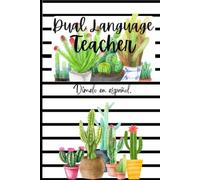 Dual Language Teacher: Striped blank notebook/ journal perfect for keeping notes during your next meeting with students, teachers, or administrators