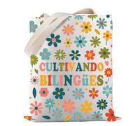 Dual Language Tote Bag Cultivando Bilingües Tote Bag Maestra Bilingue Tote Bag Spanish Teacher Gift (Cultivando Bilingües TOTE)