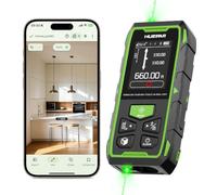 Dual Laser Distance Meter with Bluetooth, Huepar 660ft/200m Green Laser Measuring Device with Laser, Backlit LCD, Measures Distance, Area, Volume and Pythagorean Mode