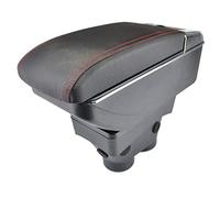 Dual-Layer Black Leather Arm Rest For 208 2013-2018 Centre Console Storage Box Armrest