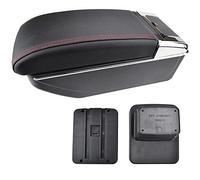 Dual-Layer Black Leather Arm Rest For CX-3 2015-2018 Centre Console Storage Box Armrest