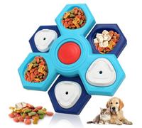 Dual-Layer Dog Puzzle Feeder, EN71-3 Certified Slow-Feeder Bowl - 6-Groove Mental Stimulation Anti-Choke Silicone Mat for Medium/Large Breeds, Non-Slip Base & Eco-Design