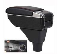 Dual-Layer Leather Arm Rest Center Console Storage Box for Citroen C3 Picasso with Cup Holder, Ashtray, and 7 USB Ports