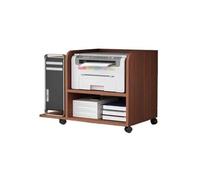 Dual-Layer Printer Stand Multifunctional Desk nizer High-Capacity Printer Holder Easy-Move Printer Platform Space-Saving Solution for Home/Office - Brown