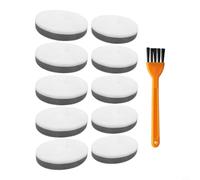 Dual-Layer Round Foam Pre-Filter Set for Yeedi S20/Infinity | Robot Vacuum, Washable & Reusable, with Cleaning Brush, 0.3 , Dust & Hair, 10-Pack
