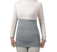 Dual Layers Thin Waist Kidney Warmer Bellyband Elastic Lower Back Stomach Belly Wrap Brace Seniors Thermal Lumbar Waist Abdomen Warmer Support for Cold Weather, Deep Grey