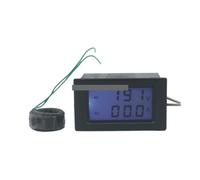 Dual LCD display Voltage and current meter blue backlight panel voltmeter ammeter range AC 200-450V 0-99.9A Black