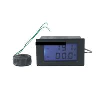 Dual LCD display Voltage and current meter blue backlight panel voltmeter ammeter range AC 80-300V 0-99.9A Black AUOQKQUT