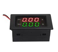 Dual LED Display Voltmeter, YB4835VA DC 0 to 300V 50A Dual Display Current Voltmeter Waterproof Interference Resistant LED Voltage Ammeter