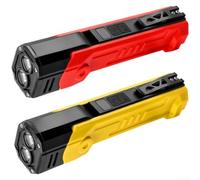 Dual LED Work Light 19cm 180° Rotatable Head | 2 XTE plus 20 COB LEDs, white and red modes, 180-degree rotation, ideal for detailed tasks(Yellow)