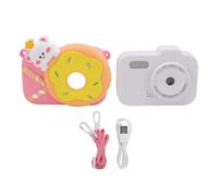 DUAL LENS 1080P DIGITAL CAMERA AUTO FOCUS COMPACT SMALL CAMERA PLAY MUSIC GAMES WITH VARIOUS FILTERS CARTOON PHOTO FRAMES SHOCKPROOF FOR KIDS TEENS TRAVELERS ABS SILICONE 2 INCH (pink)