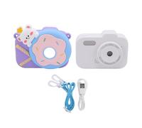 DUAL LENS 1080P DIGITAL CAMERA AUTO FOCUS COMPACT SMALL CAMERA PLAY MUSIC GAMES WITH VARIOUS FILTERS CARTOON PHOTO FRAMES SHOCKPROOF FOR KIDS TEENS TRAVELERS ABS SILICONE 2 INCH (Purple)