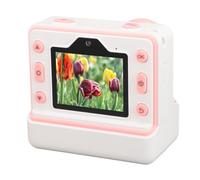 Dual Lens 1080P HD Print Camera 16X Zoom 2.4 Inch IPS Screen Photo Video Recorder with Sound and Color Inkless Printing, for Timed Photography, Music and Video Playback (Roseate)