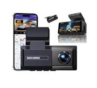 Dual Lens 4K Dash Cam For Cars, UHD 2160P Front And 2K Rear Camera, Build-in Wifi WIth GPS Tracker ADAS,3.69 Inch IPS Touch Screen Mini Car DVR Night Vision G-Sensor Black Box