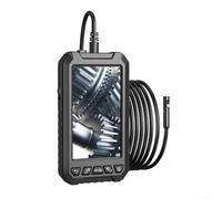 Dual Lens Borescope Inspection Camera 5 Inch IPS Screen 1080P HD Waterproof Snake Camera with 7 LED Lights 5m Semi-Rigid Cable for Pipe Sewer Automotive Engine Wall HVAC Diagnosis
