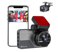 Dual Lens Dash Cam For Cars, UHD 4K+2K front and rear Build-in Wifi G-Sensor,3 Inch IPS display 2160P+1440P Dual Recording Car DVR camera Super Night Vision 170° Wide Angle