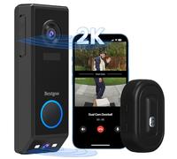 Dual-Lens Doorbell Camera Wireless, Bextgoo 2K FHD Video Doorbell Wireless With 10000mAh Battery, Voice Message, Smart Detection Alert, Night Vision, 2-Way Talk, IP67