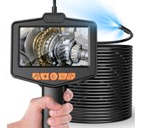 Dual Lens Endoscope Camera with Light，Anhendeler Borescope Inspection Camera, 16.5 Snake Camera, IP67 Waterproof Borescope, 4.3" IPS Screen,Scope Camera for Automotive, Pipe, Wall, Gadgets for Men