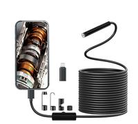 Dual Lens Endoscope Inspection Camera: Endoscope Camera with Light with 7.9 mm IP67 Waterproof Probe Compatible with iPhone Android Type-C Phone - SnakeCamera Borescope