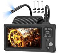 Dual Lens Endoscope Inspection Camera, Ennovor 5.0'' IPS Screen Borescope Camera with 8+1 LED Lights, IP67 Waterproof Sewer Endoscope, 1920P HD Drain Borescope Semi-Rigid Cable, Gadgets for Men, 33FT