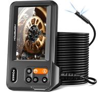 Dual Lens Endoscope Inspection Camera, Hopefox 4.3'' IPS Screen 1080P HD Borescope Inspection Camera with 8+1 LED Lights, IP67 Waterproof DrainCamera, 16.5ft Flexible SnakeCamera, Gadgets for Men
