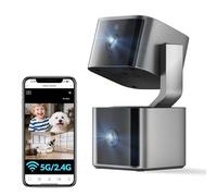 Dual Lens Security Camera Indoor 5G/2.4G WiFi, 2K Pet Camera with Pan Tilt for Home, Baby Monitor, AI Tracking, Color Night Vision, 2-Way Talk, No Dead Zone, 355° View, Alexa/Google