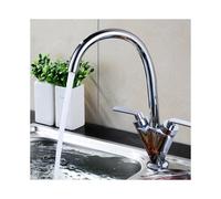 Dual Lever Faucet Modern Kitchen Sink Mixer Tap Swivel Spout Basin Tap