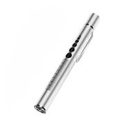 Dual Light Source Pupil Pen Light Rechargeable Portable Flashlight Doctor Nurse Stainless Steel Pen Light LED Flashlight Yellow and White Light 2 in 1