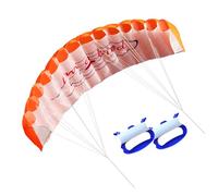 Dual Line Stunt Kite for Adults, Professional Parafoil Kite with Durable Line & Training Parachute, Stunt Trainer Kites for Surfing, Outdoor Sports, Beach Accessories (Orange)