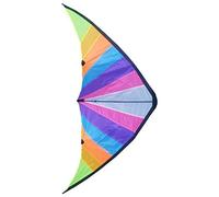 Dual Line Stunt Kite for Beginners - 160 x 80 cm Easy-Fly Sport with Carbon Frame & Dual Control Handles - Colourful Outdoor Flyer for Beach, Park & Windy Days