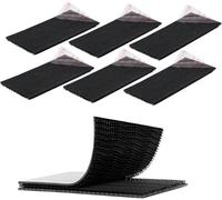 Dual Lock SJ3550 Compatible with 3M 5cm x 10cm 6PCS Black Reclosable Fastener Heavy Duty Interlocking Tape Mushroom Shaped Sticky Hook Lock Mounting Tape for EZ Pass Holder Indoor Outdoor Use